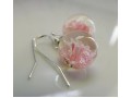 Серьги шарики Розовые цветы