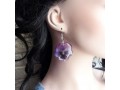 Анютины глазки серьги эпоксидная смола